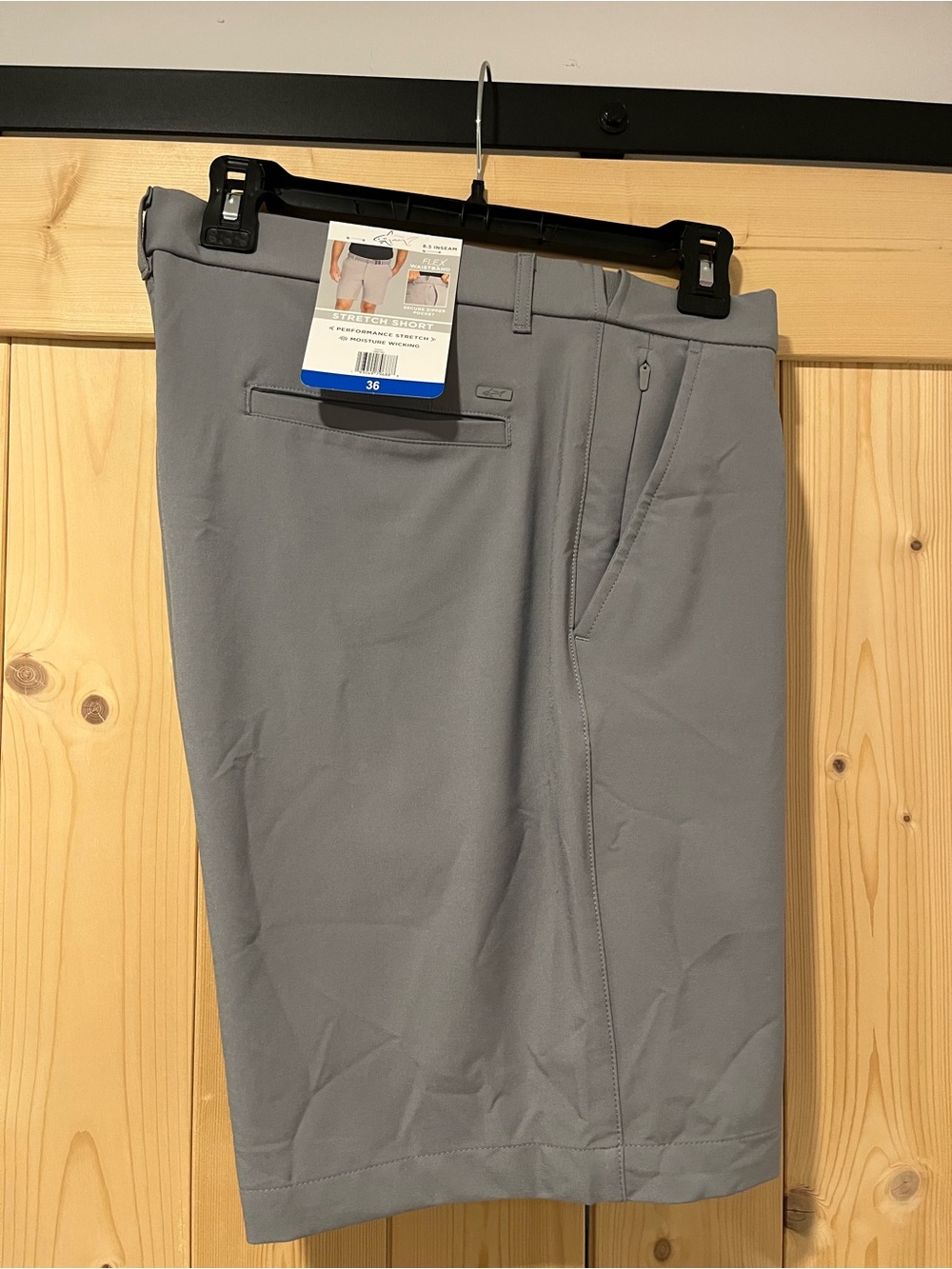 Greg Norman Collection Light Gray Flat Front Golf Shorts Size 36 🦈⛳️
